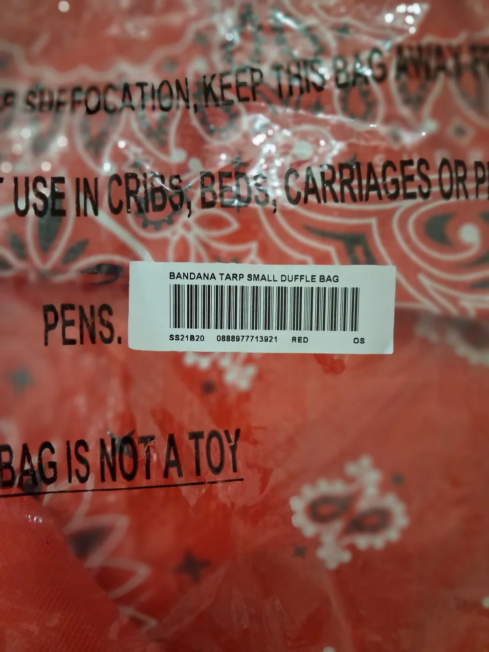 Supreme Red Bandana-Print Tote